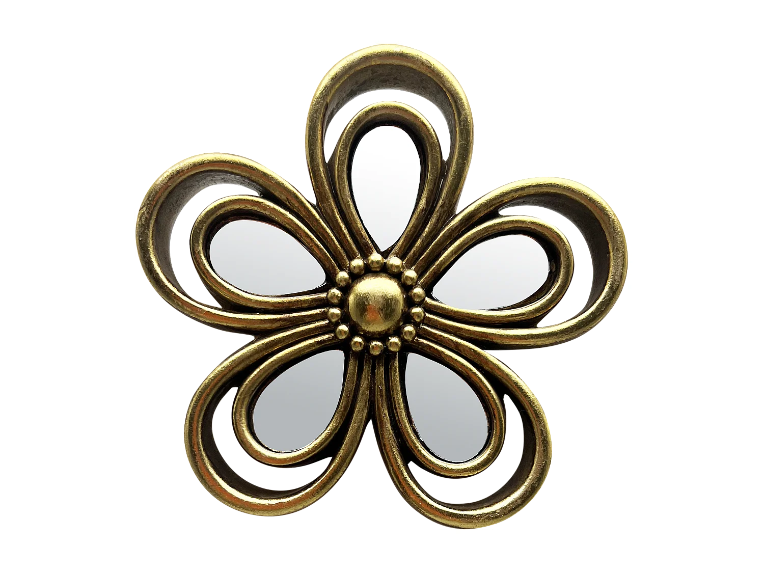 Déco murale fleur miroir diam 10cm