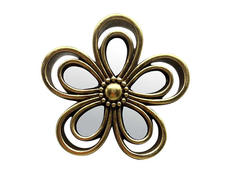 Déco murale fleur miroir diam 10cm