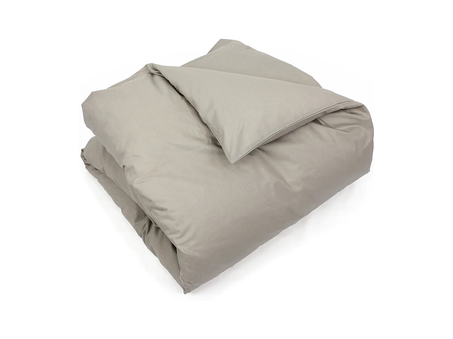 Housse de couette uni 260x240 cm coton ALTO Chamois