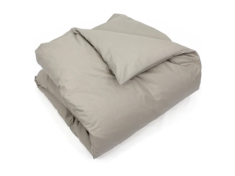 Housse de couette uni 260x240 cm coton ALTO Chamois