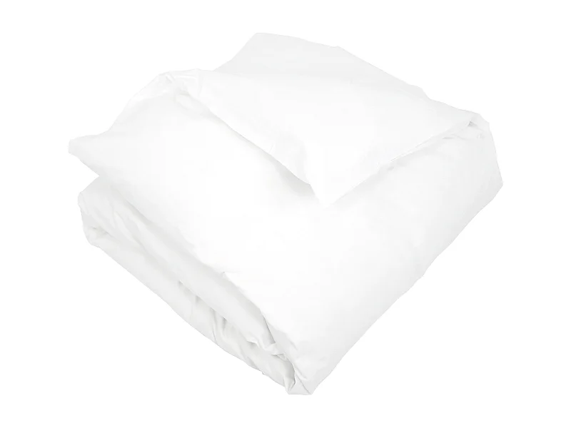 Housse de couette uni 200x200 cm pur percale PRIMO Blanc