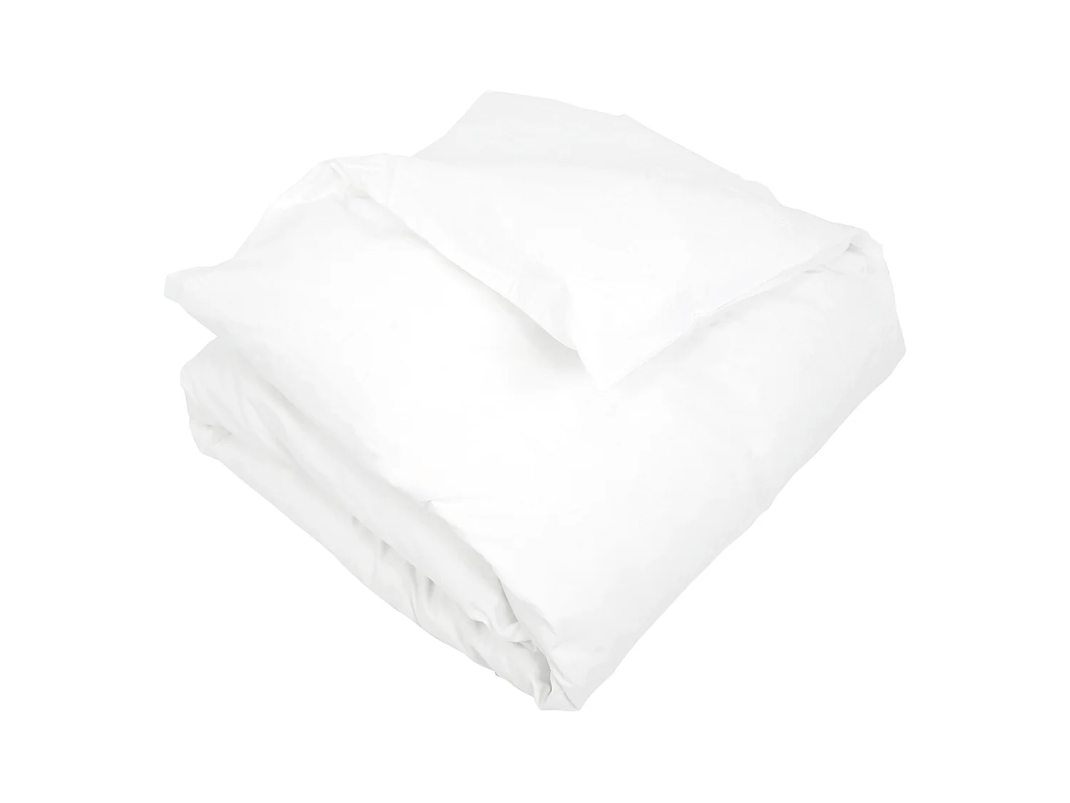 Housse de couette uni 200x200 cm pur percale PRIMO Blanc