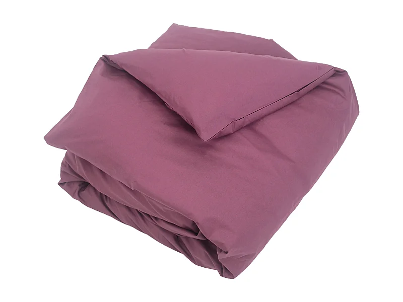 Housse de couette uni 200x200 cm coton ALTO Raisin