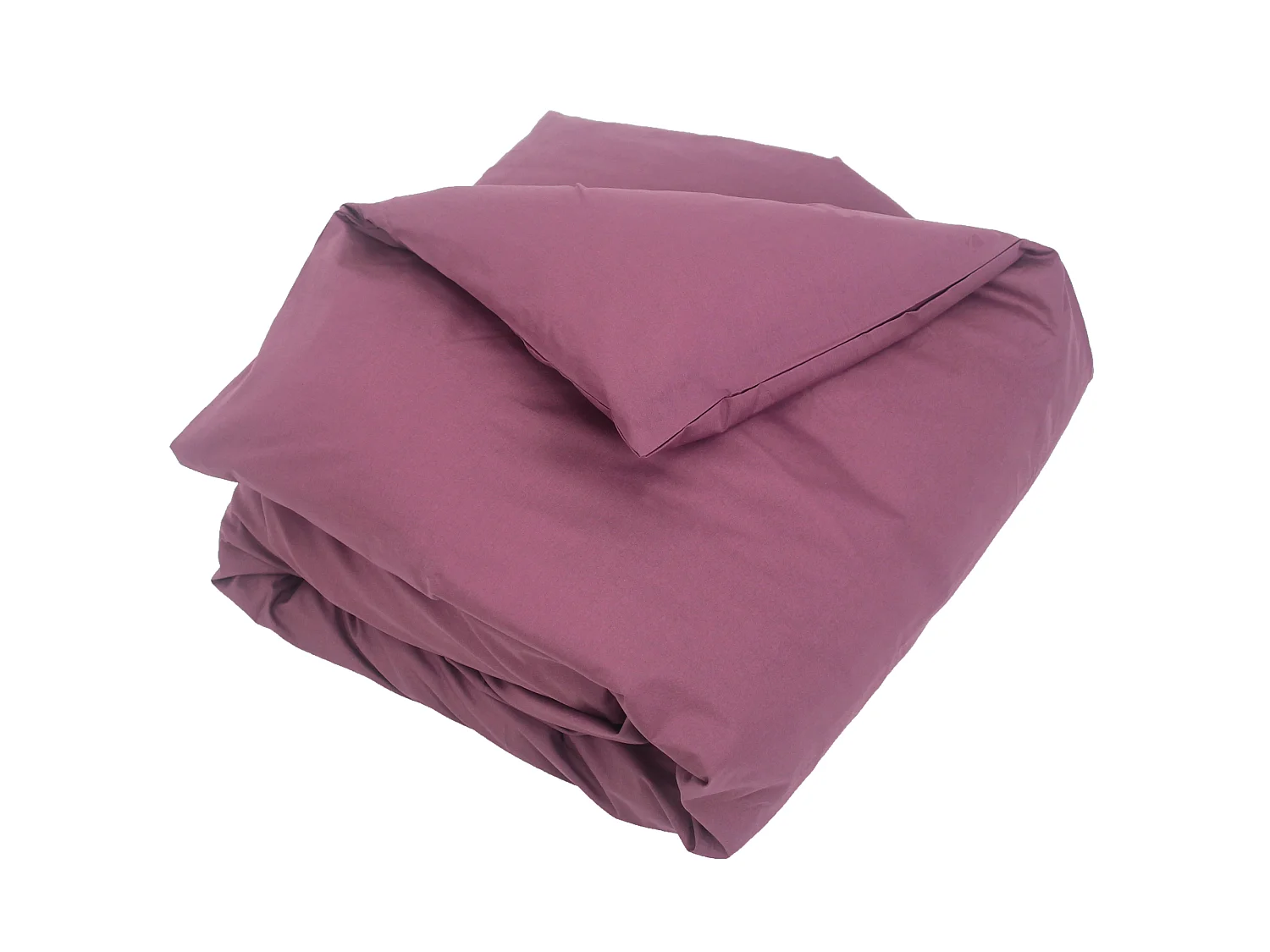 Housse de couette uni 200x200 cm coton ALTO Raisin