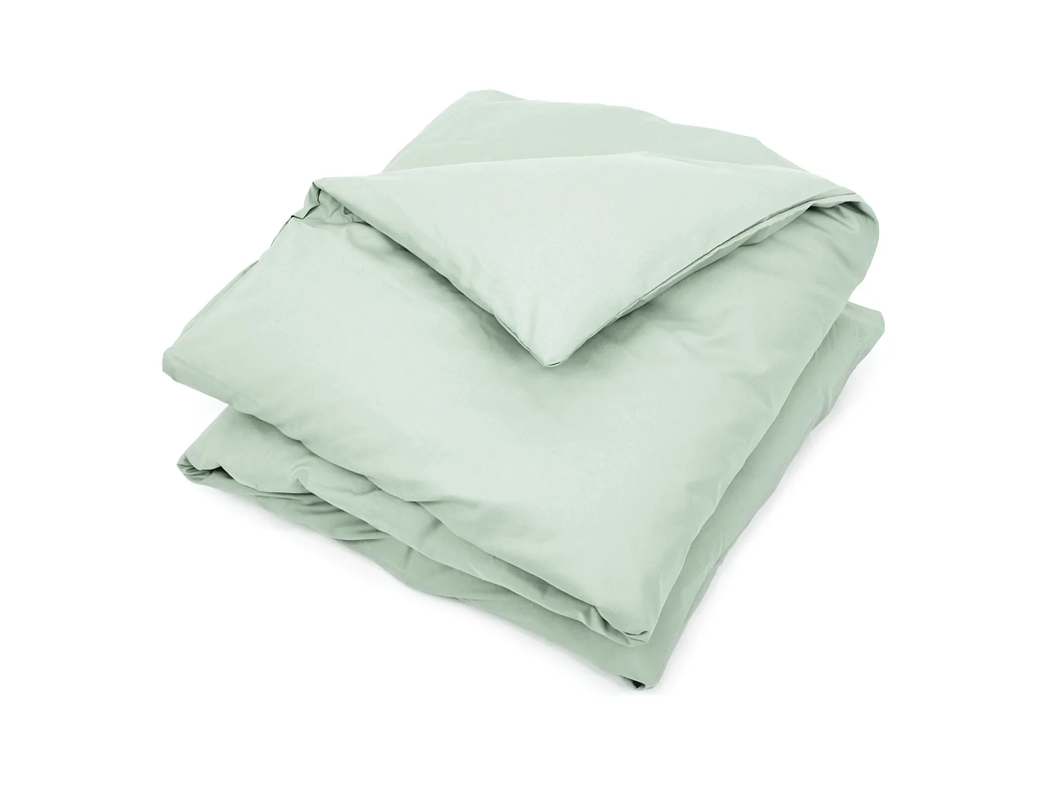 Housse de couette uni 300x240 cm coton ALTO vert fleur d'amandier