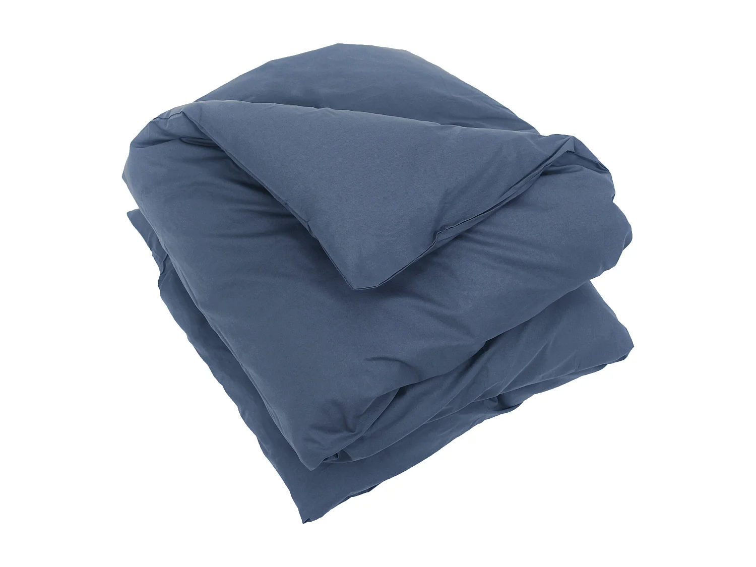 Housse de couette uni 300x240 cm coton ALTO bleu Jean