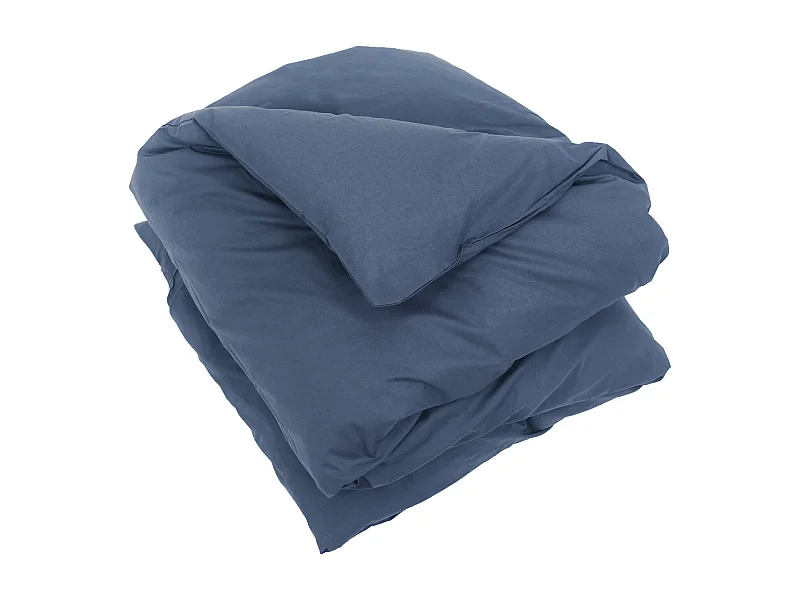 Housse de couette uni 300x240 cm coton ALTO bleu Jean
