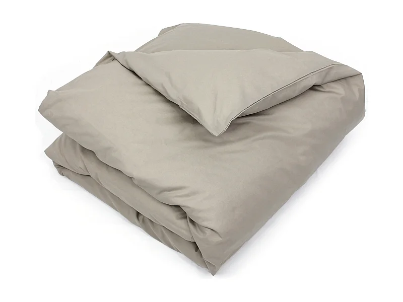 Housse de couette uni 280x240 cm coton ALTO Chamois