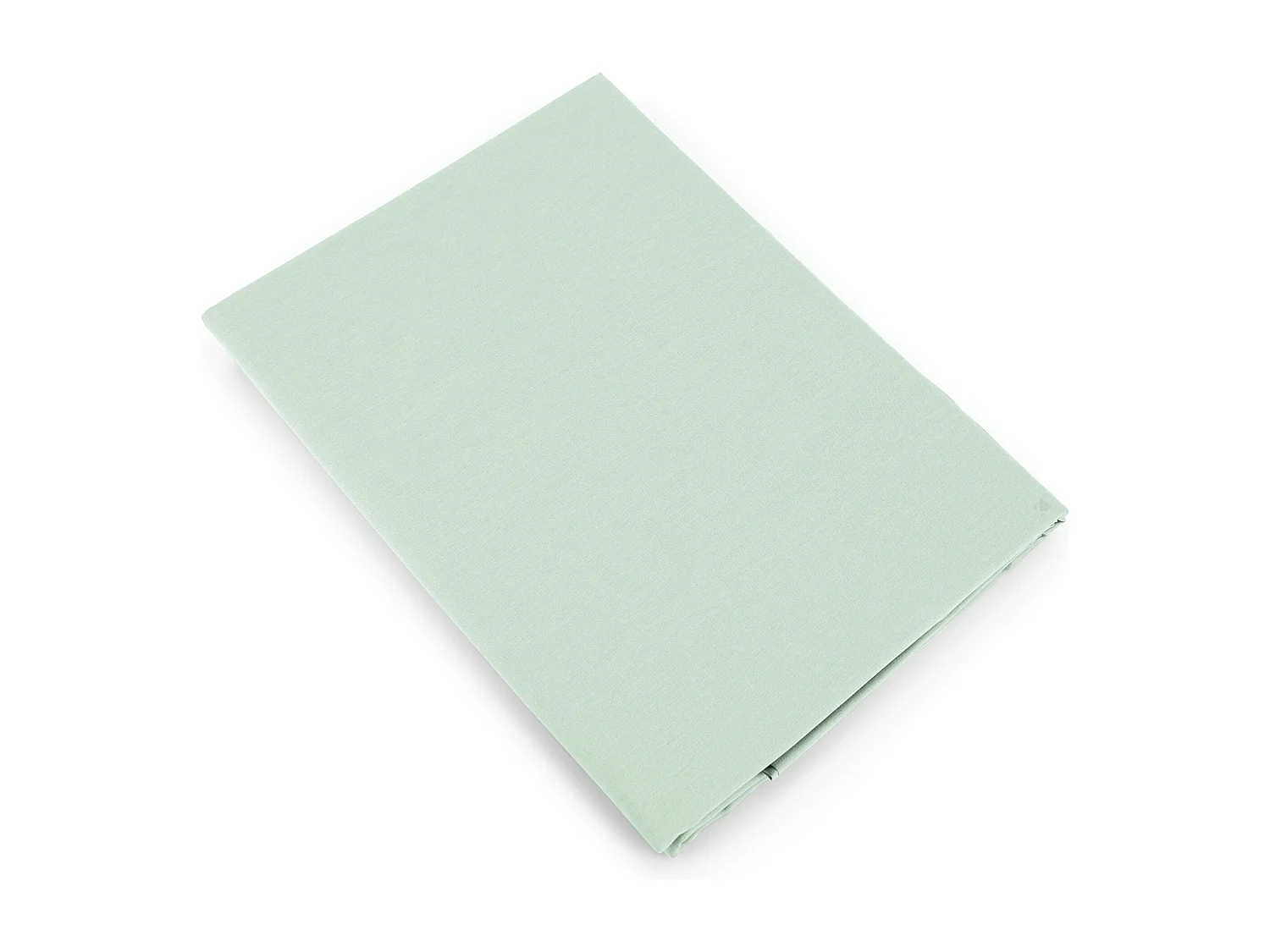 Housse de couette uni 260x240 cm coton ALTO vert fleur d'amandier