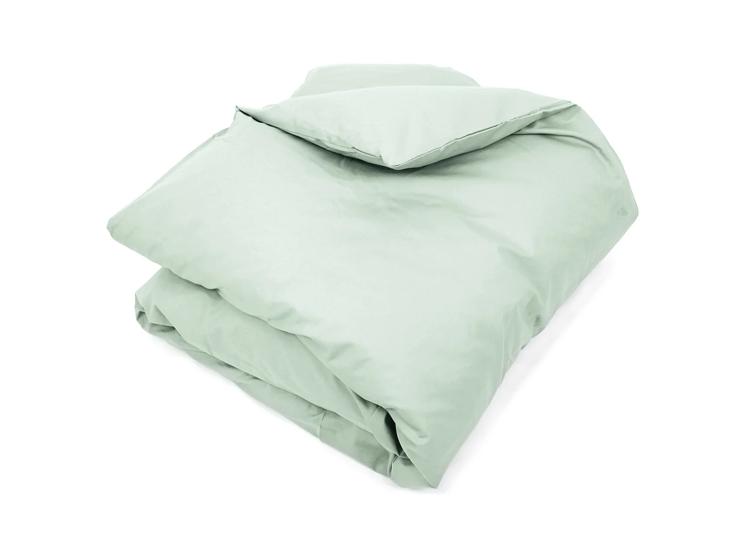 Housse de couette uni 280x240 cm coton ALTO vert fleur d'amandier