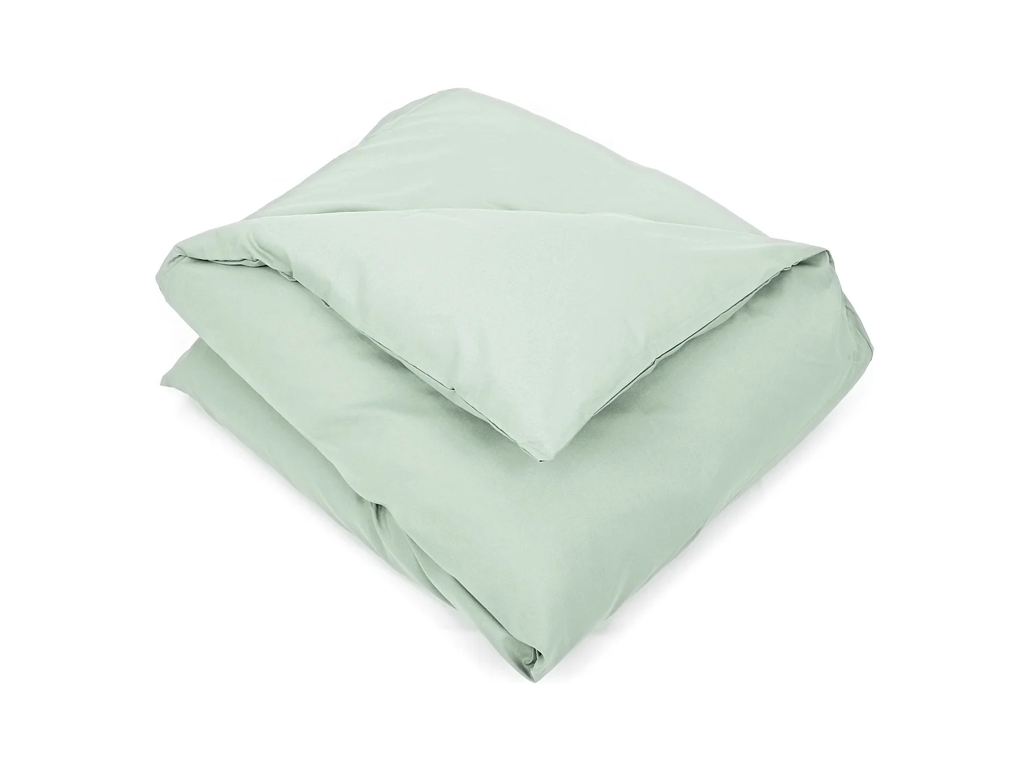 Housse de couette uni 200x200 cm coton ALTO vert fleur d'amandier