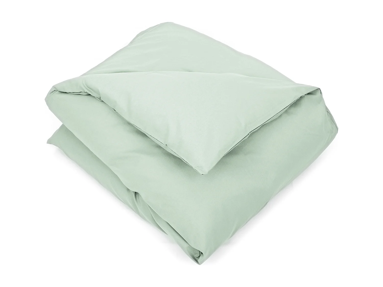 Housse de couette uni 200x200 cm coton ALTO vert fleur d'amandier