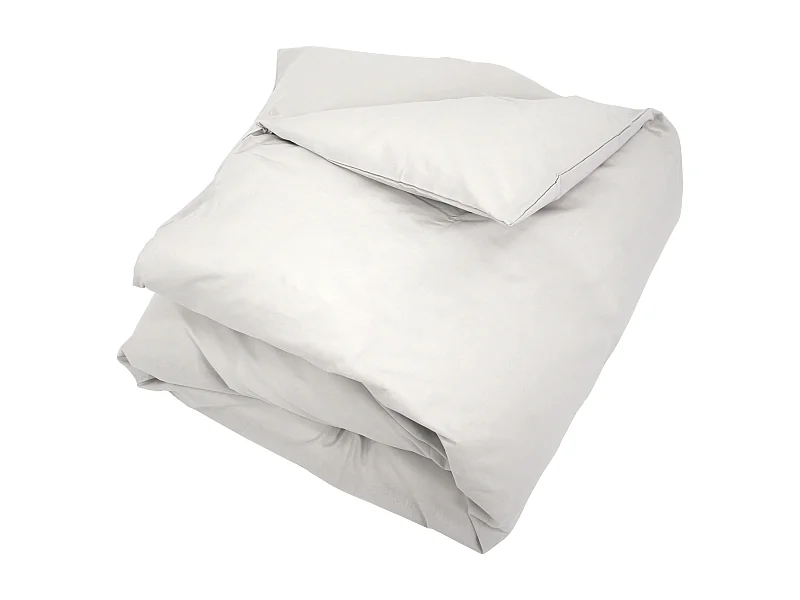 Housse de couette uni 260x240 cm coton ALTO Calcium