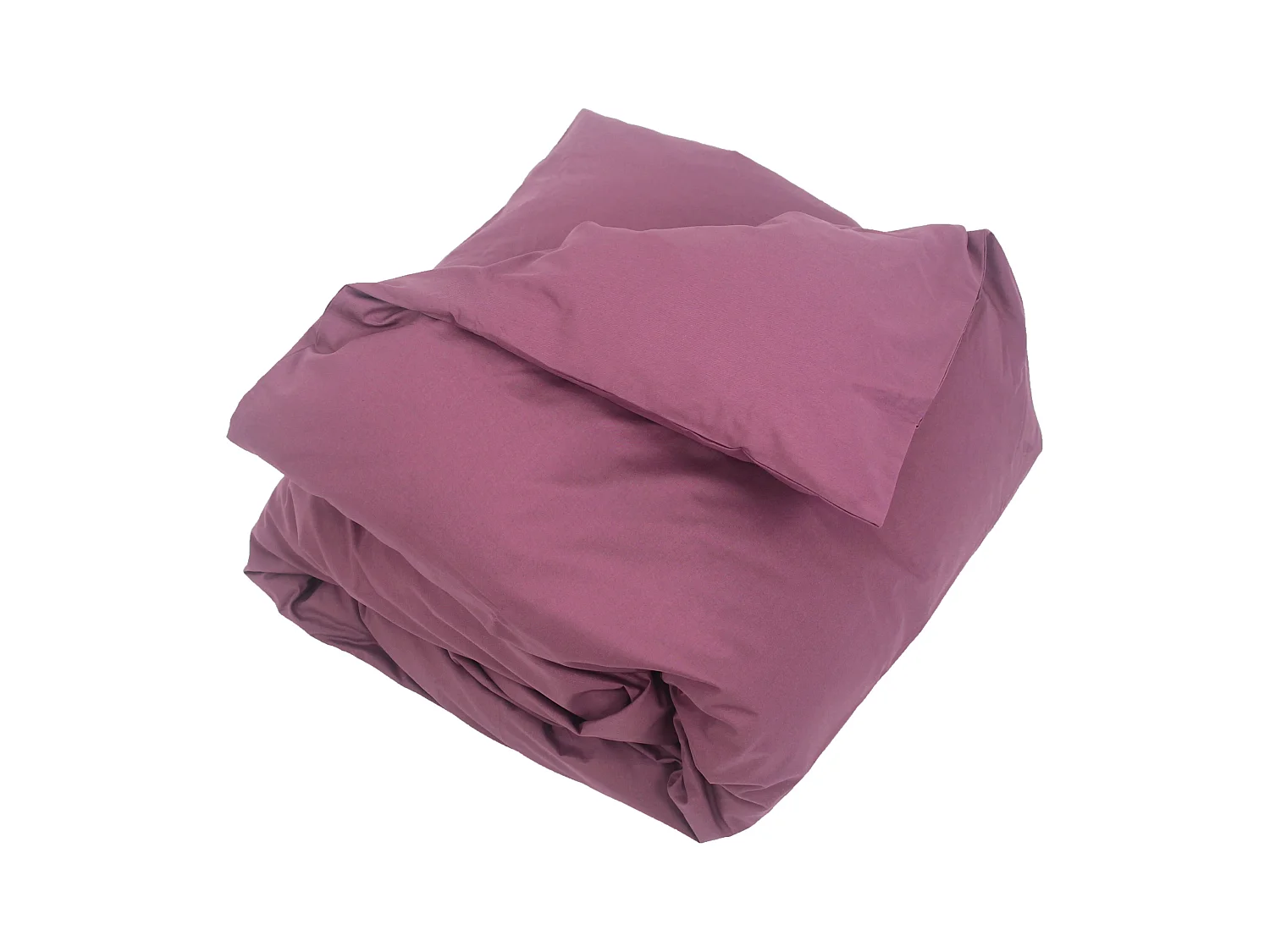 Housse de couette uni 140x200 cm coton ALTO Raisin