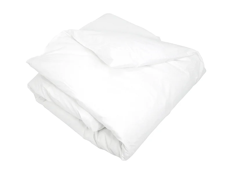 Housse de couette uni 140x200 cm pur percale PRIMO Blanc