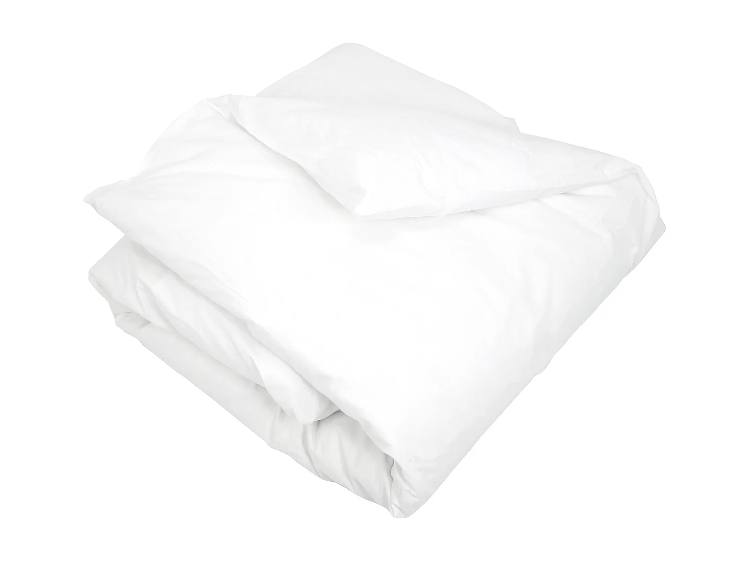 Housse de couette uni 140x200 cm pur percale PRIMO Blanc