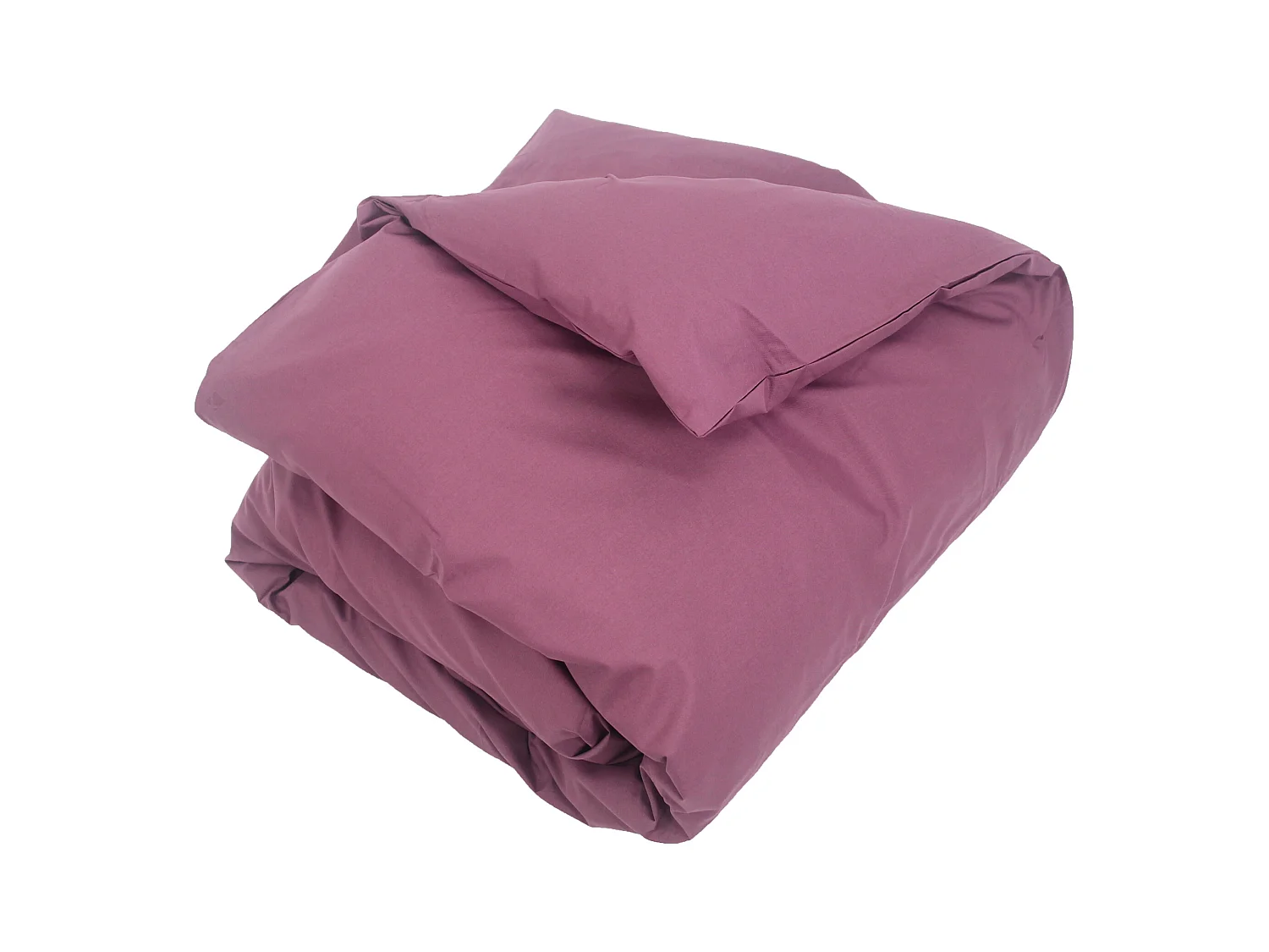 Housse de couette uni 280x240 cm coton ALTO Raisin