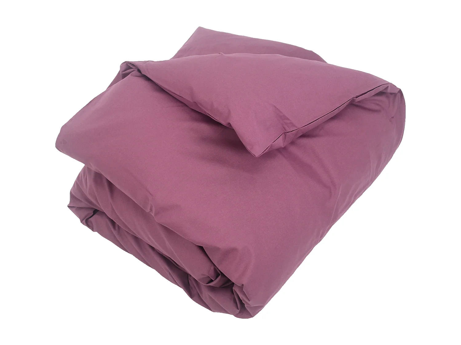 Housse de couette uni 280x240 cm coton ALTO Raisin