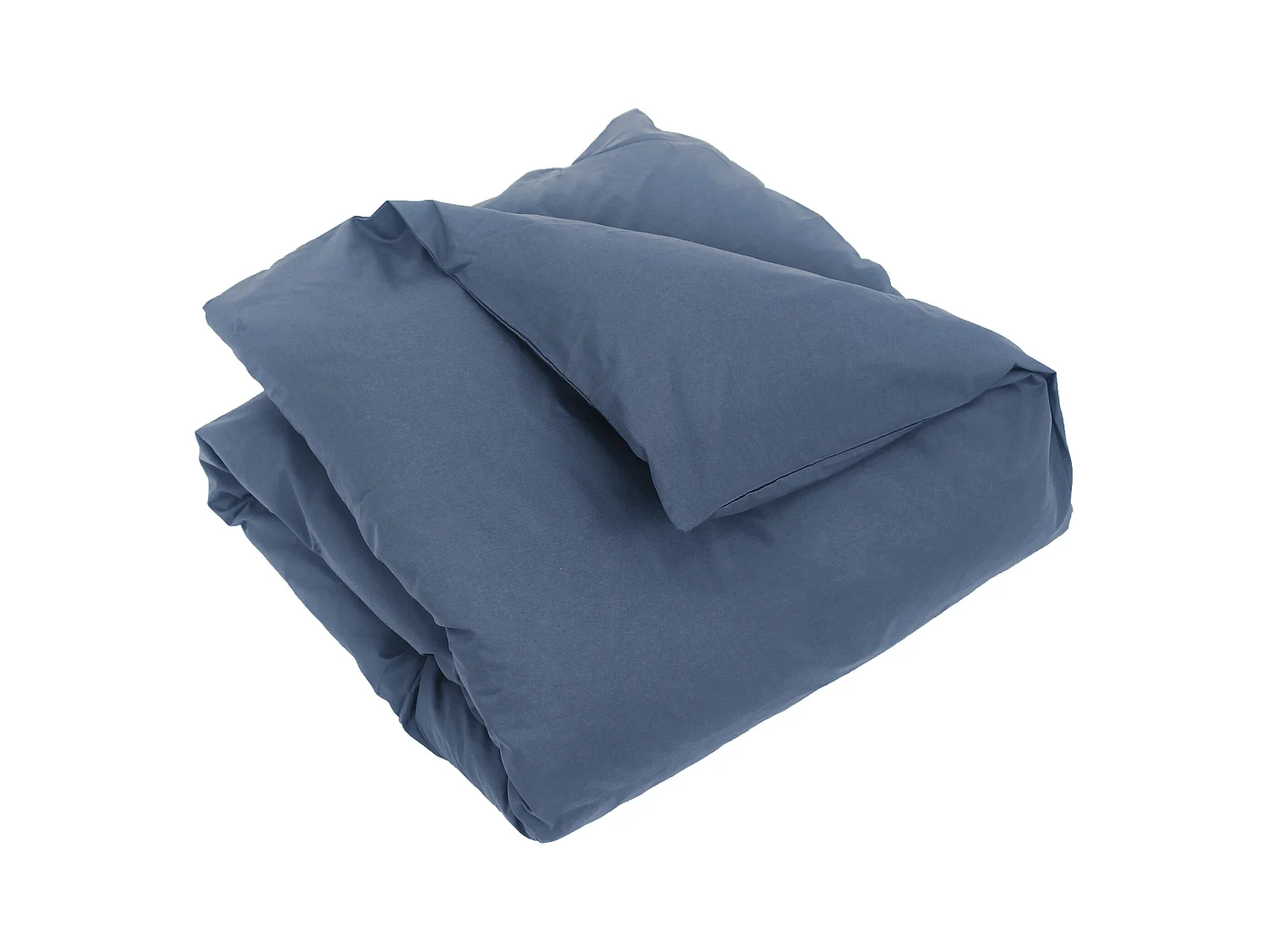 Housse de couette uni 280x240 cm coton ALTO bleu Jean