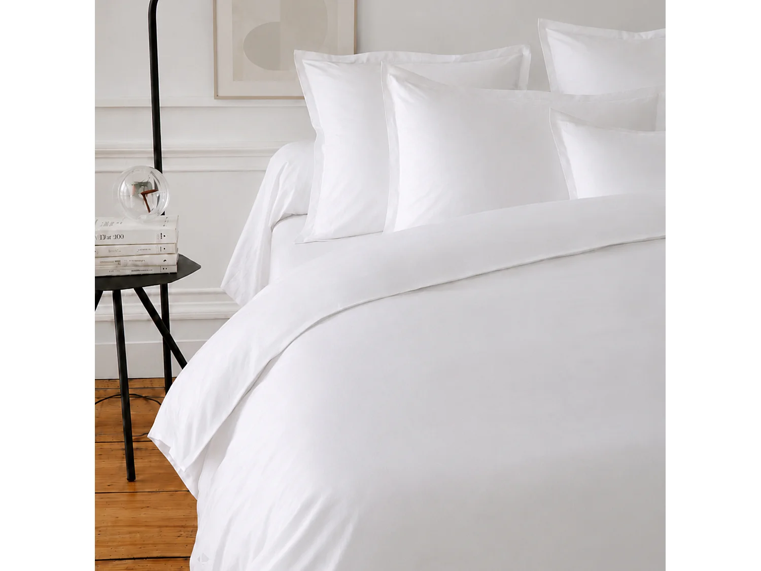 Housse de couette uni 240x220 cm coton ALTO Blanc