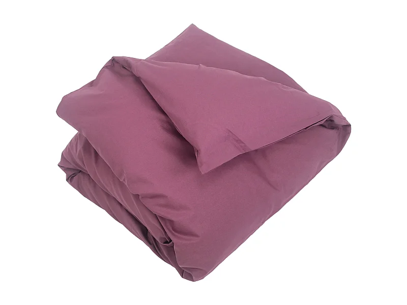 Housse de couette uni 260x240 cm coton ALTO Raisin