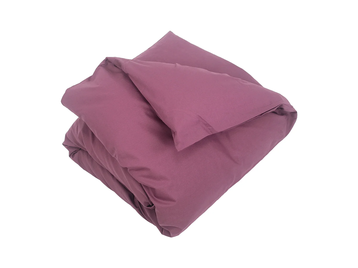 Housse de couette uni 260x240 cm coton ALTO Raisin