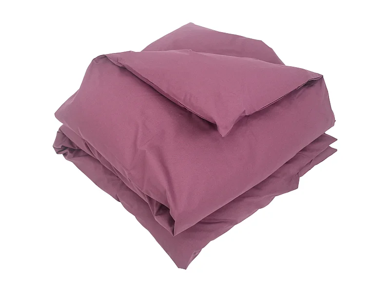 Housse de couette uni 300x240 cm coton ALTO Raisin