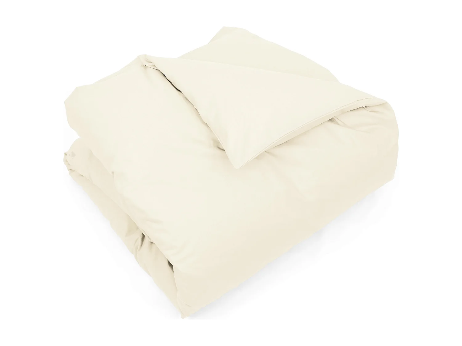 Housse de couette uni 260x240 cm coton ALTO Crème