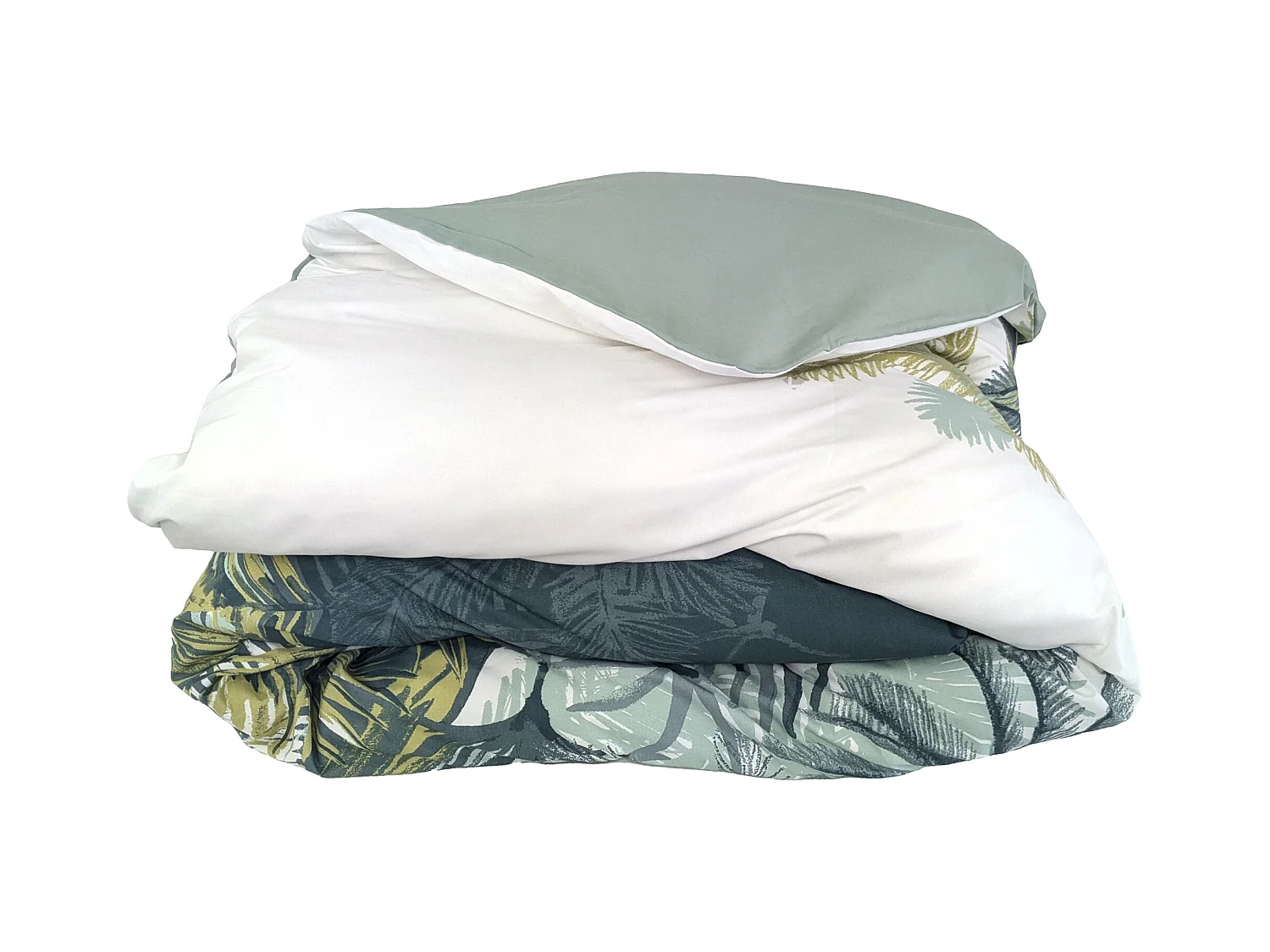 Housse de couette 260x240 cm percale coton TRINIDAD mousson