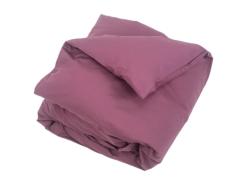 Housse de couette uni 240x220 cm coton ALTO Raisin