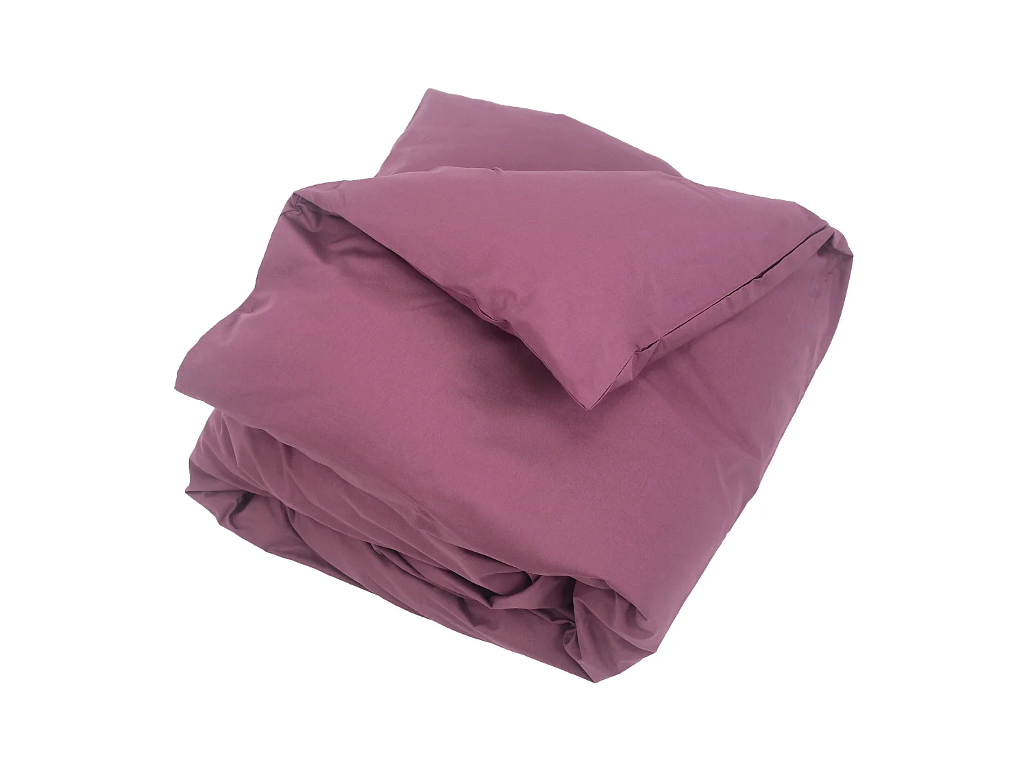 Housse de couette uni 240x220 cm coton ALTO Raisin