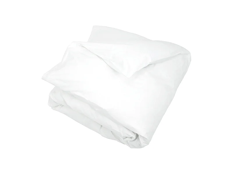 Housse de couette uni 240x260 cm pur percale PRIMO Blanc