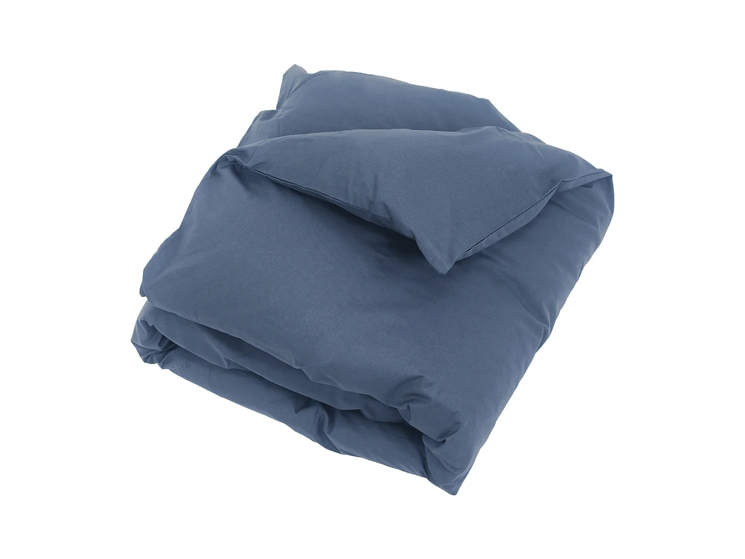 Housse de couette uni 140x200 cm coton ALTO bleu Jean