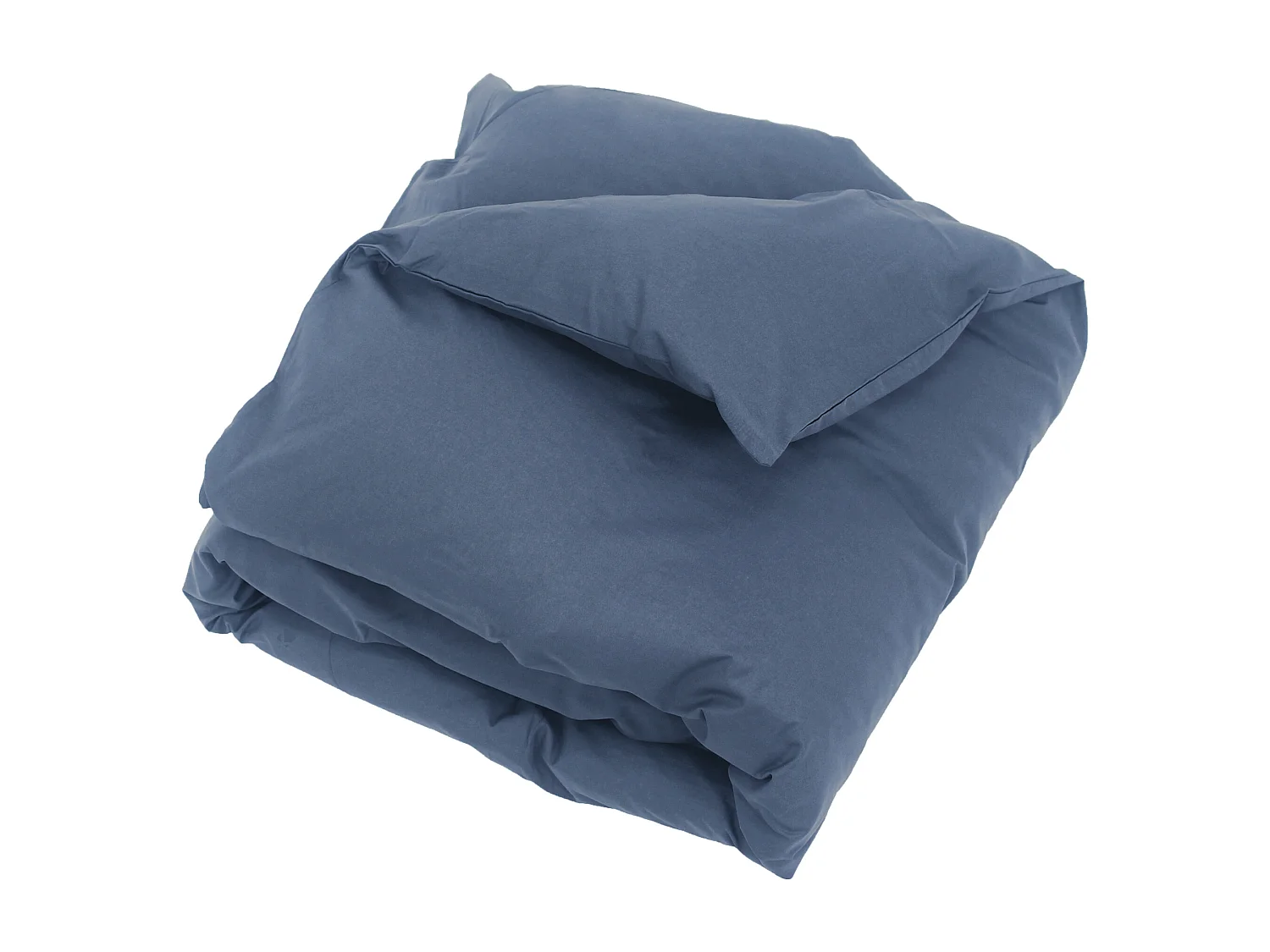 Housse de couette uni 140x200 cm coton ALTO bleu Jean