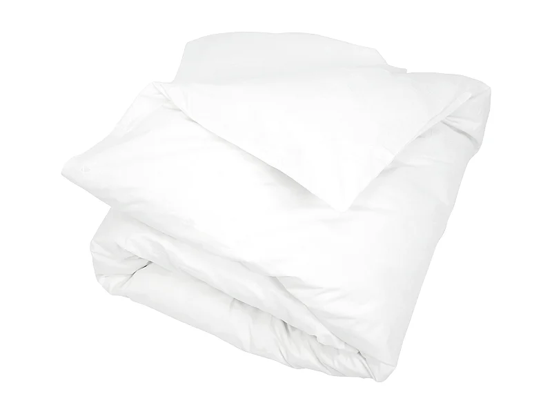 Housse de couette uni 240x220 cm pur percale PRIMO Blanc
