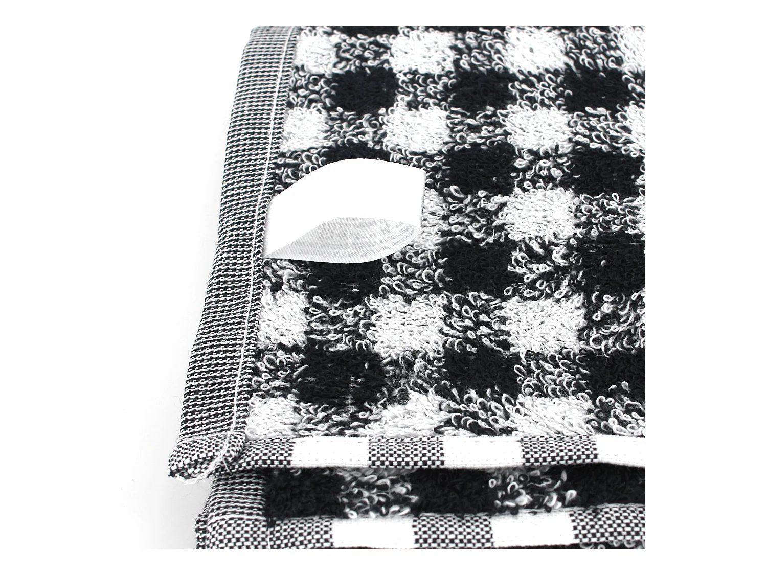 Lot de 2 torchons de cuisine éponge 50x50 cm SQUARES VICHY rouge