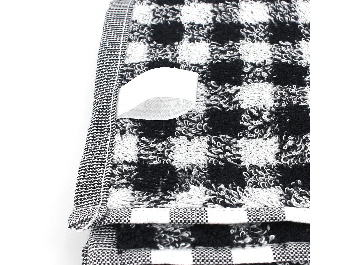 Lot de 2 torchons de cuisine éponge 50x50 cm SQUARES VICHY rouge