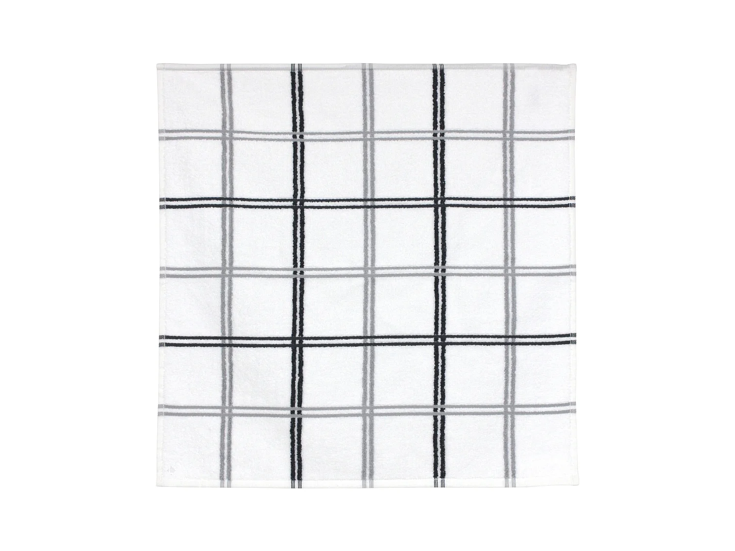 Lot de 2 torchons de cuisine éponge 50x50 cm SQUARES gris