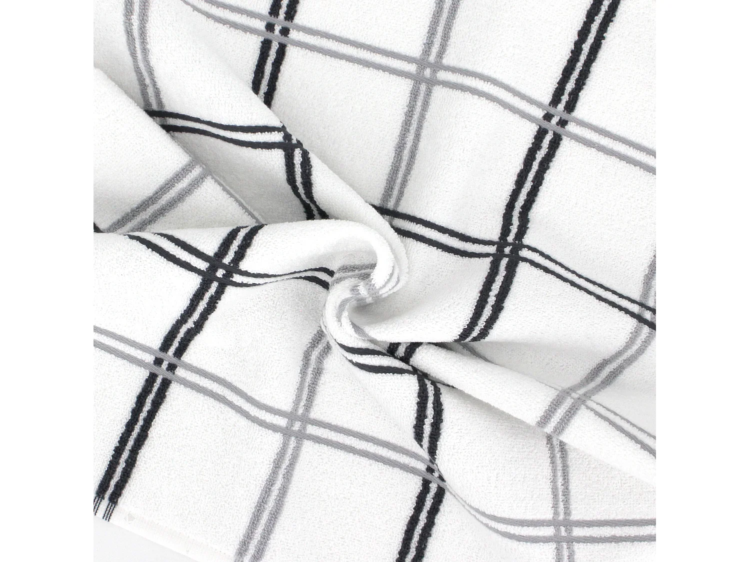 Lot de 2 torchons de cuisine éponge 50x50 cm SQUARES gris