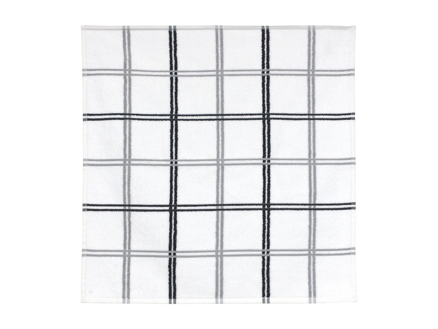 Lot de 2 torchons de cuisine éponge 50x50 cm SQUARES gris