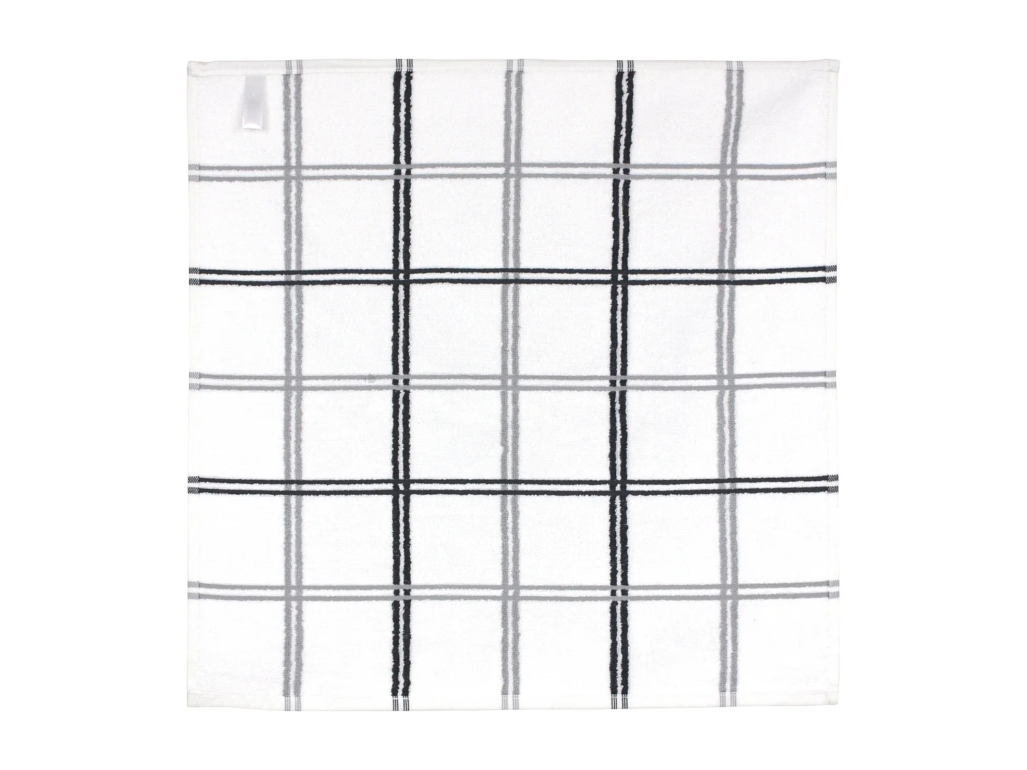 Lot de 2 torchons de cuisine éponge 50x50 cm SQUARES gris