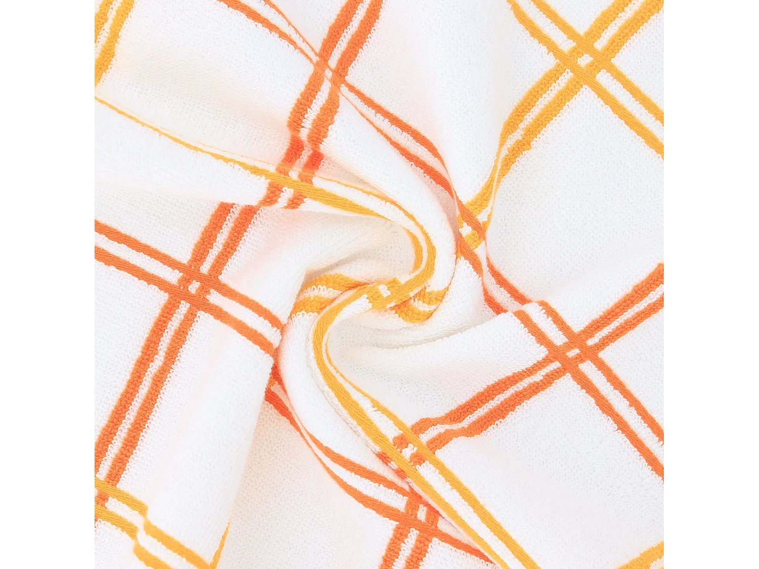 Lot de 2 torchons de cuisine éponge 50x50 cm SQUARES orange