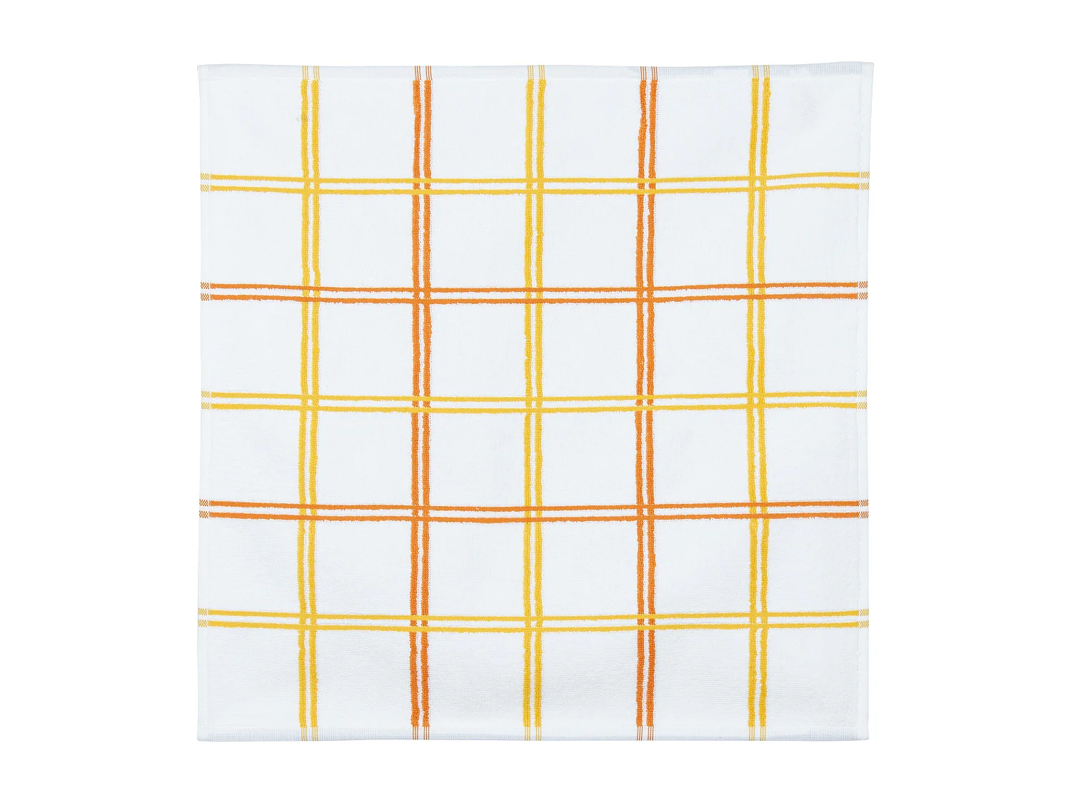 Lot de 2 torchons de cuisine éponge 50x50 cm SQUARES orange