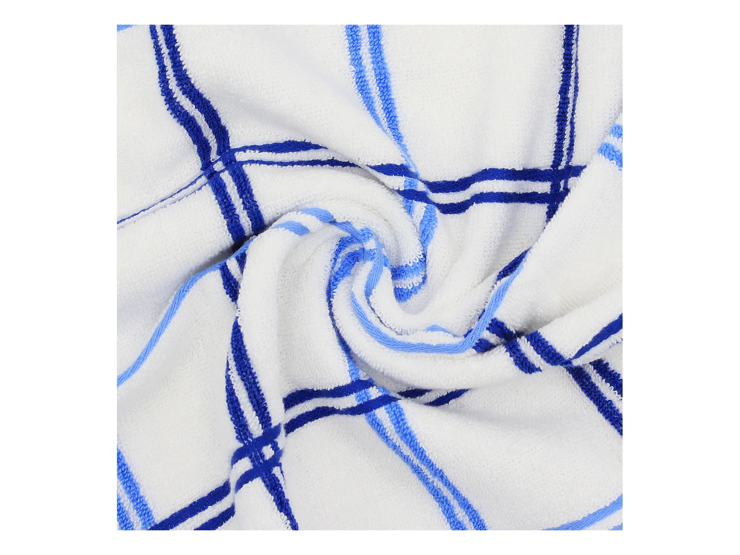 Lot de 2 torchons de cuisine éponge 50x50 cm SQUARES bleu