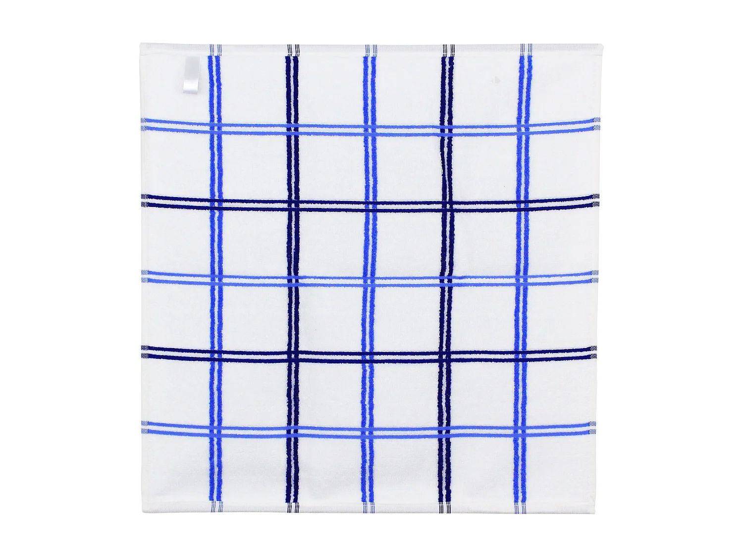 Lot de 2 torchons de cuisine éponge 50x50 cm SQUARES bleu