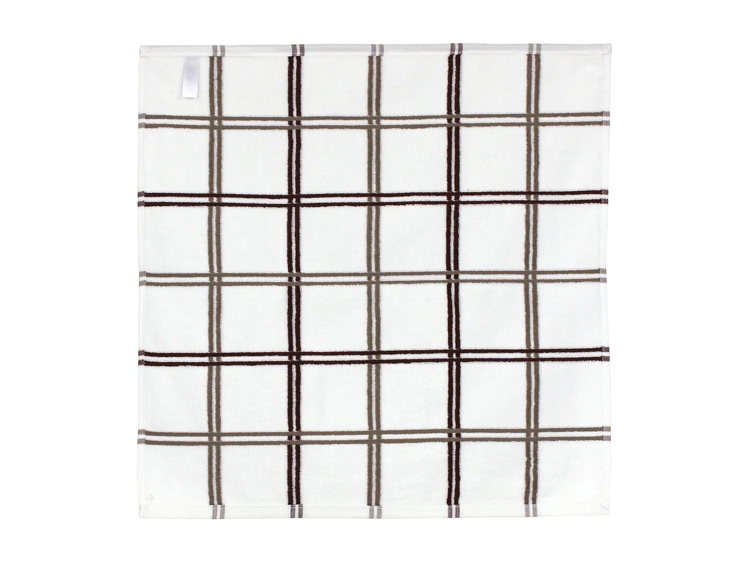 Lot de 2 torchons de cuisine éponge 50x50 cm SQUARES marron