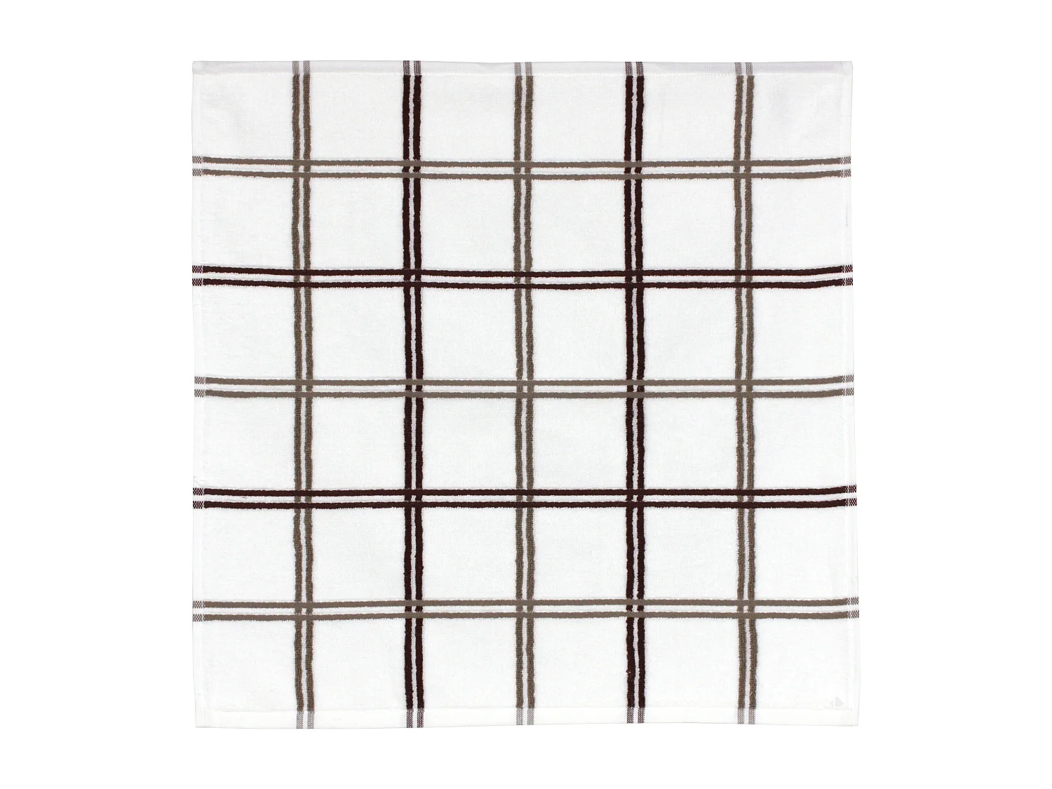 Lot de 2 torchons de cuisine éponge 50x50 cm SQUARES marron