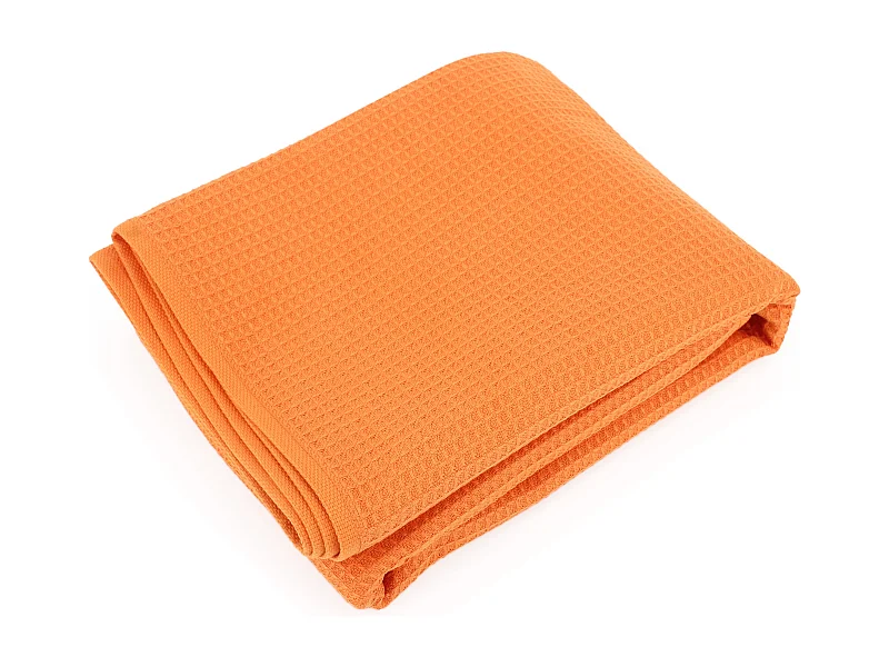 Drap de douche 70x140 cm nid d'abeille PURE WAFFLE 300 g/m² orange butane