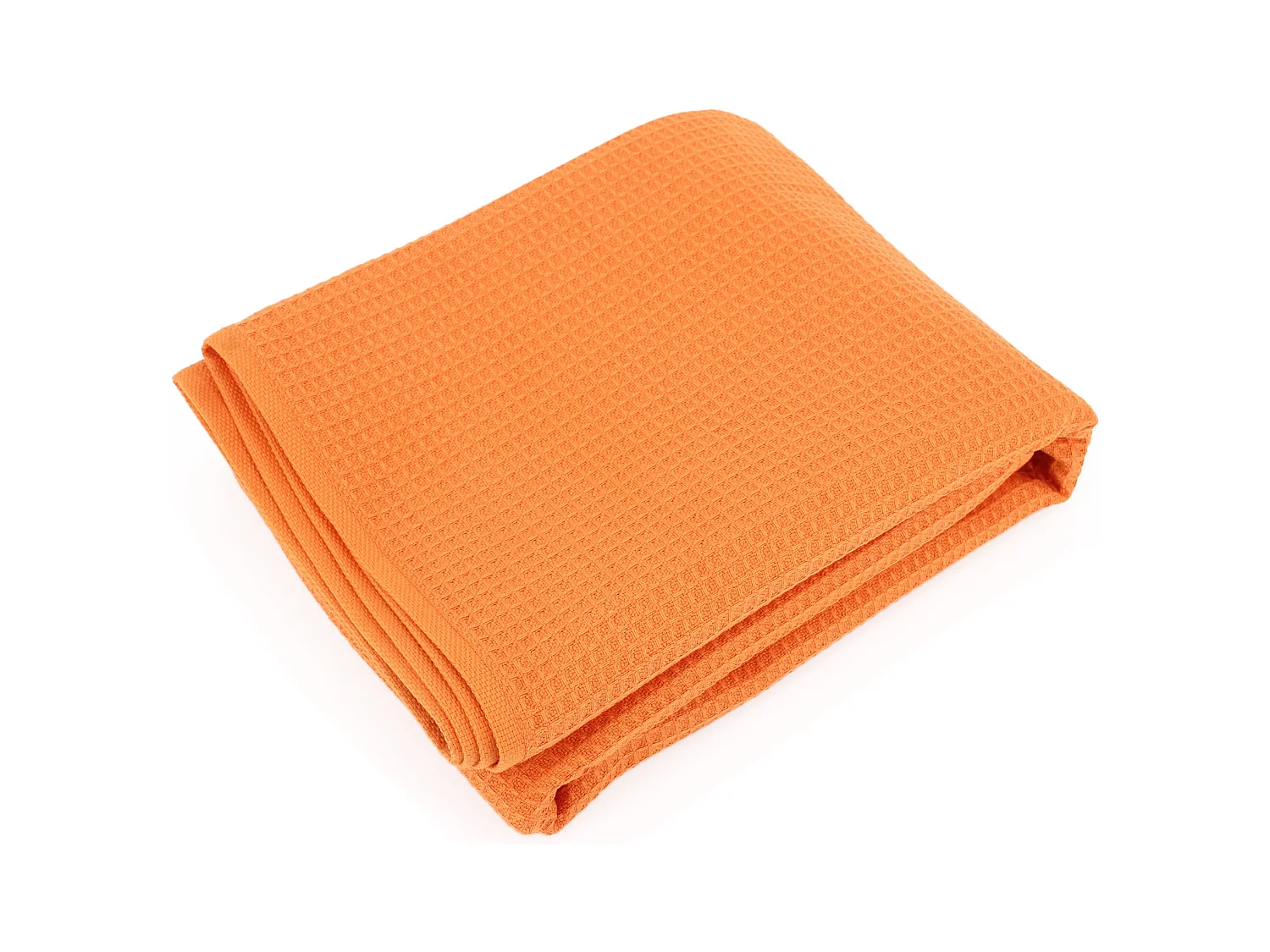 Drap de douche 70x140 cm nid d'abeille PURE WAFFLE 300 g/m² orange butane