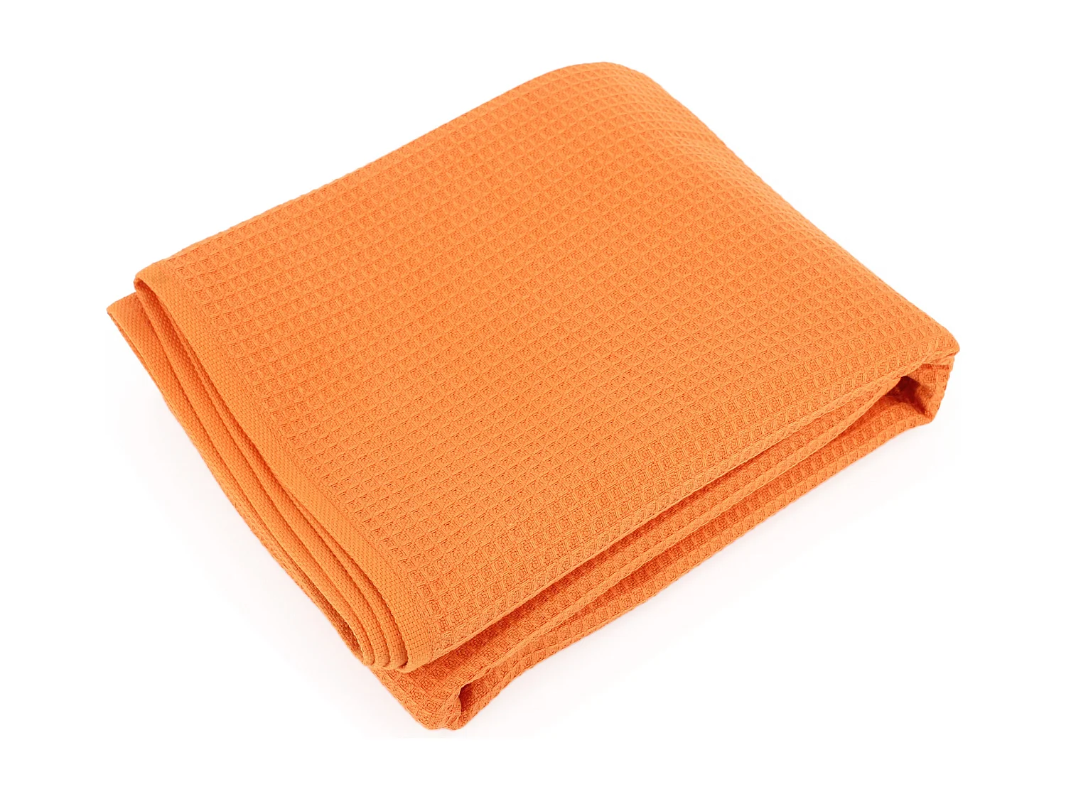 Drap de douche 70x140 cm nid d'abeille PURE WAFFLE 300 g/m² orange butane